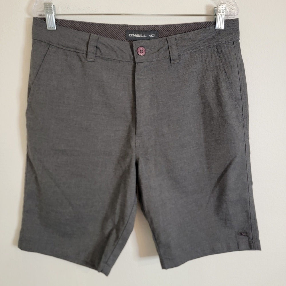 O'Neill Mens Grey Hybrid Walk Shorts Size 32 Skate Surf Pockets Inseam 9.5"
